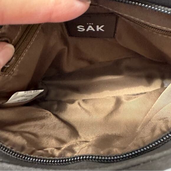 The Sak Brown Tan Crochet Crossbody Handbag Boho Classic Festival Casual - Picture 11 of 11